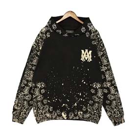 AMIRI's new cashew and baby's breath print loose hooded sweatshirt-2511  