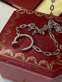 Cartier diamond nail necklace double-sided wearable-0082  