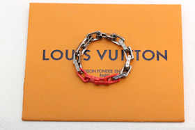 Louis Vuitton LV matte silver-red splicing tempered bamboo bracelet-00412