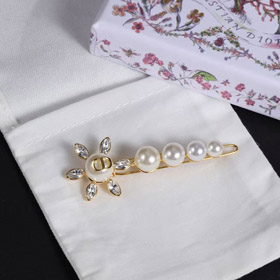 Dior Sunflower Pearl Rhinestone Hairpin Clip-0372  