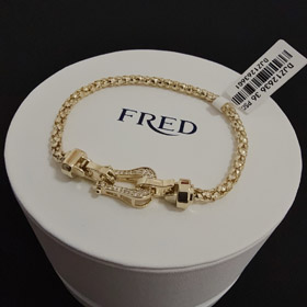 Feiden full diamond diamond horseshoe buckle bracelet-0482  