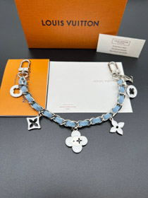 Louis Vuitton LV four-leaf clover metal chain buckle silver buckle waist chain bag chain pendant-0518  